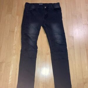 Black Men’s Denim Biker Jeans size 32/30 Skinny Flex